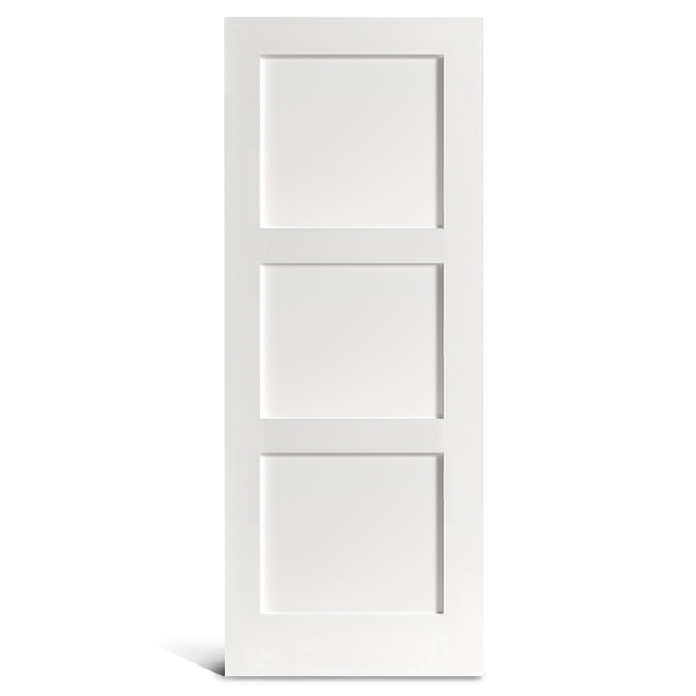 3 panel datar persegi dengan pintu Shaker prima vertikal