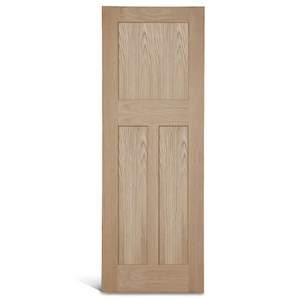 3 panel datar vertikal dengan pintu pengocok kayu ek persegi