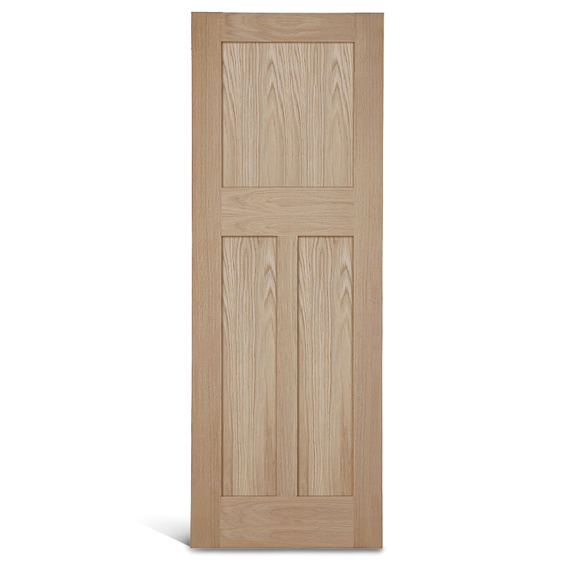 3 panel datar vertikal dengan pintu Shaker kayu ek persegi