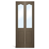 Lemari Interior Pintu Bifold PVC Kaca Lengkung 4 Panel