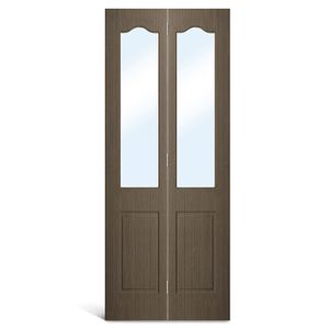 Lemari Interior Pintu Bifold PVC Kaca Lengkung 4 Panel