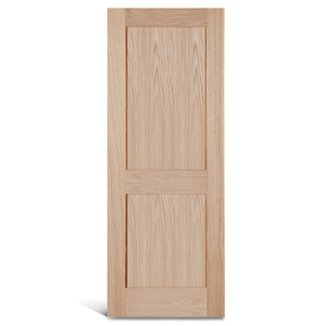2 pintu pengocok kayu ek panel datar