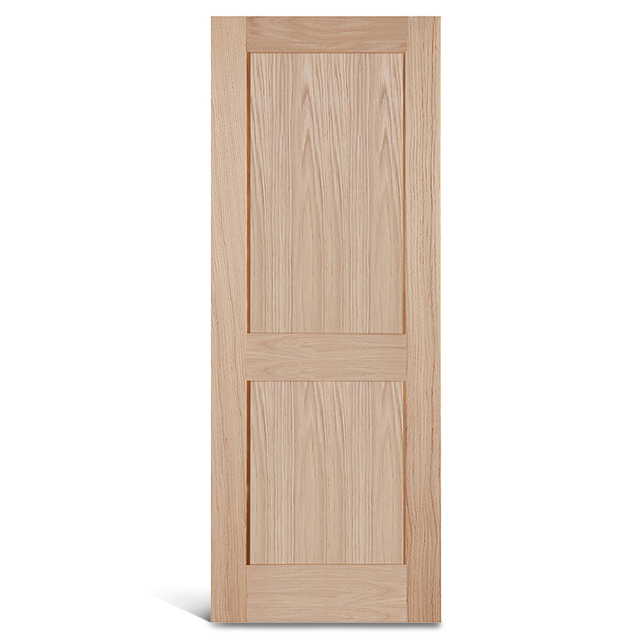 2 pintu Shaker kayu ek panel datar