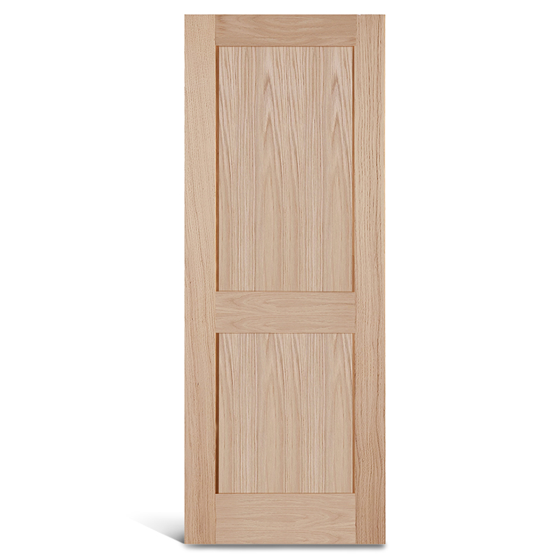 2 pintu Shaker kayu ek panel datar