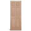 Pintu panel kayu ek 6 panel