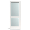 2 lite kaca PVC pintu Prancis
