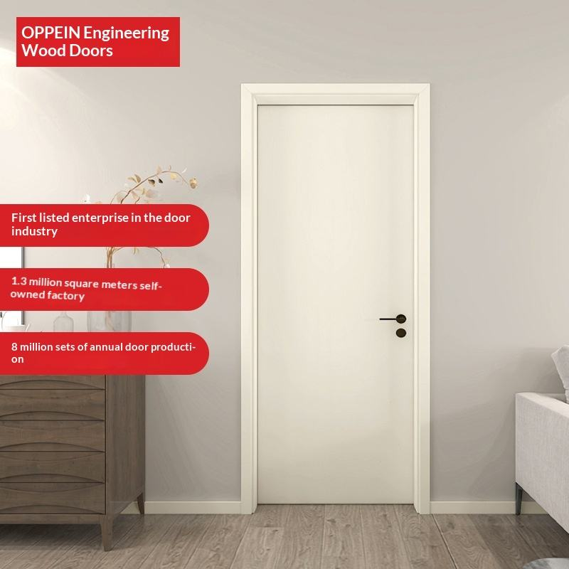 Oupai PVC Kayu Pintu MDF Sertifikat CE Saso GOST-R