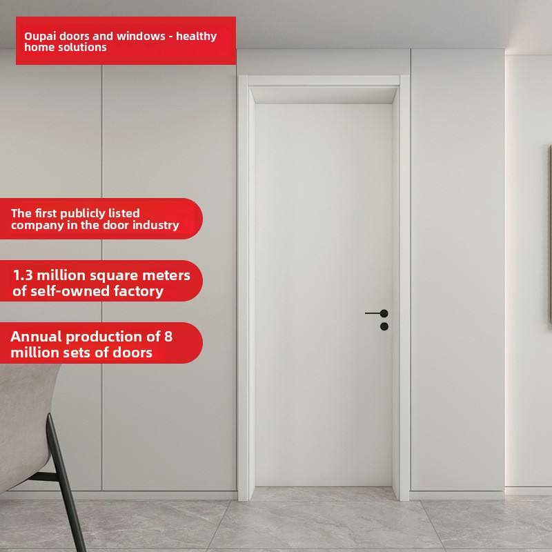 Pintu MDF Kayu Lukis Oupai Sertifikat CE Saso GOST-R