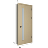 Oupai PVC Kayu Pintu MDF Sertifikat CE Saso GOST-R