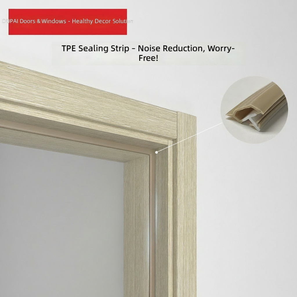 Oupai PVC Kayu Pintu MDF Sertifikat CE Saso GOST-R