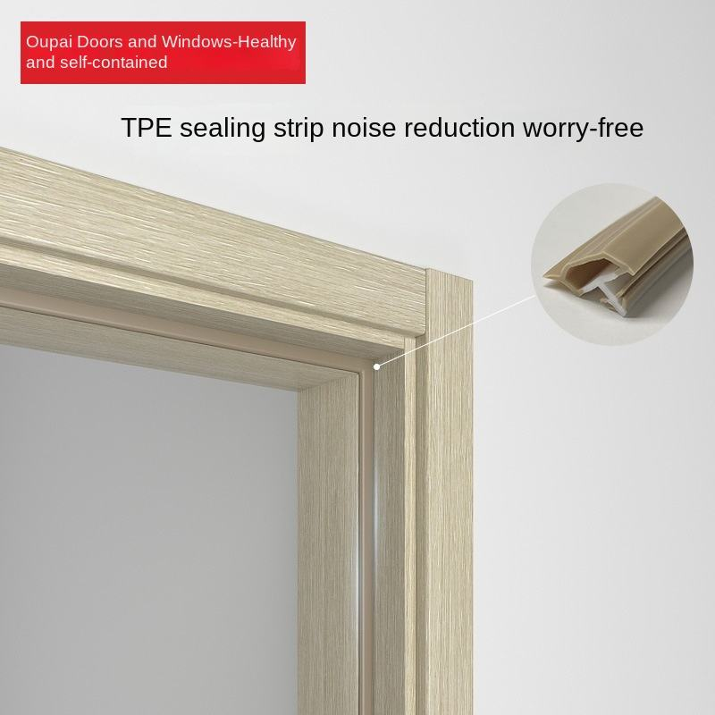 Oupai PVC Kayu Pintu MDF Sertifikat CE Saso GOST-R