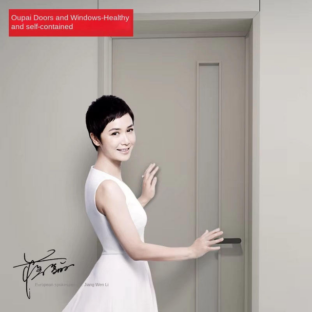Pintu MDF Kayu Lukis Oupai Sertifikat CE Saso GOST-R