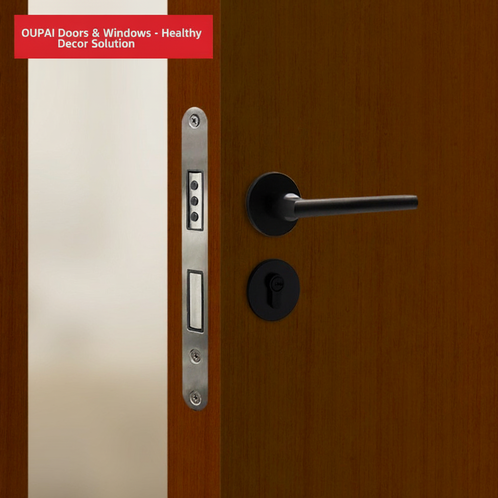 Pintu MDF Kayu Lukis Oupai Sertifikat CE Saso GOST-R