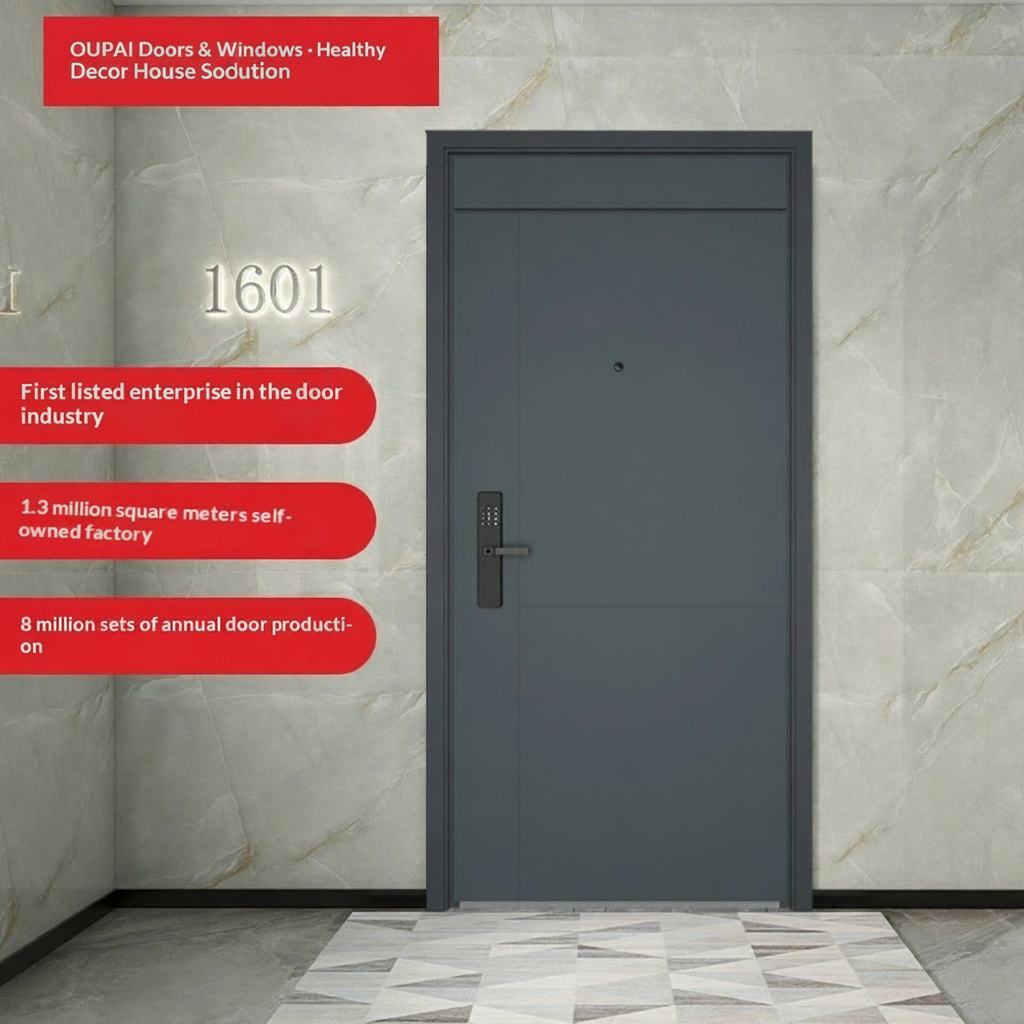 Pintu Keamanan Masuk Baja Oupai FSC CE Saso Gost-R Otentikasi